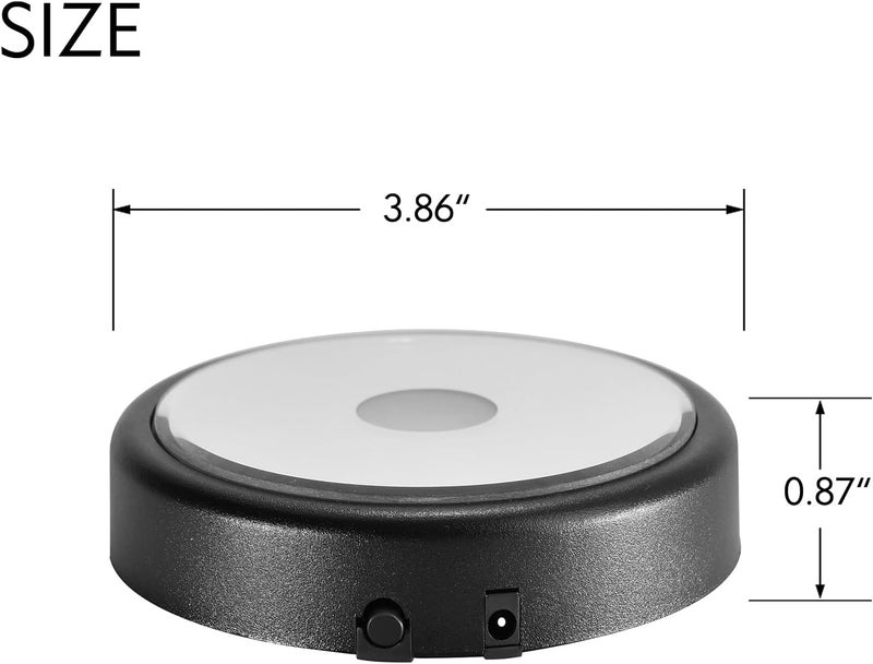 IFOLAINA LED Light Base Multicolor Round Display Stand for Crystal Art Lighted Base for 3D Glass Led Display Base Pedestal Plate Décor - Image 2